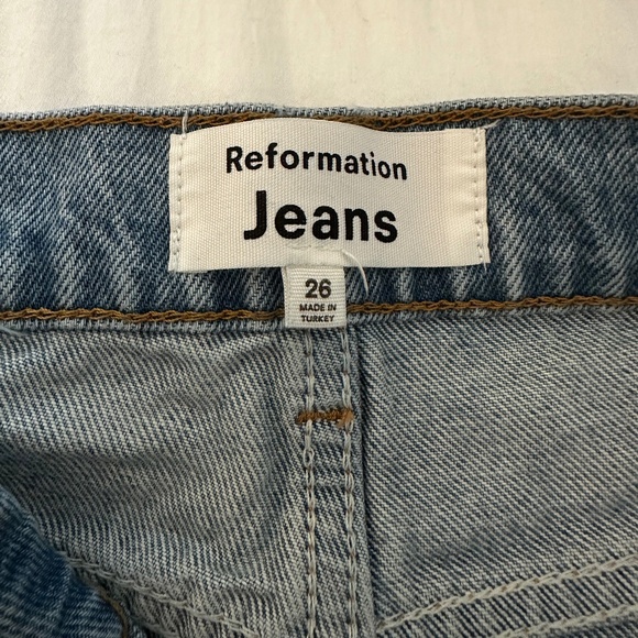 Reformation Wilder High Rise Wide Leg Cropped Jeans - Picture 7 of 10